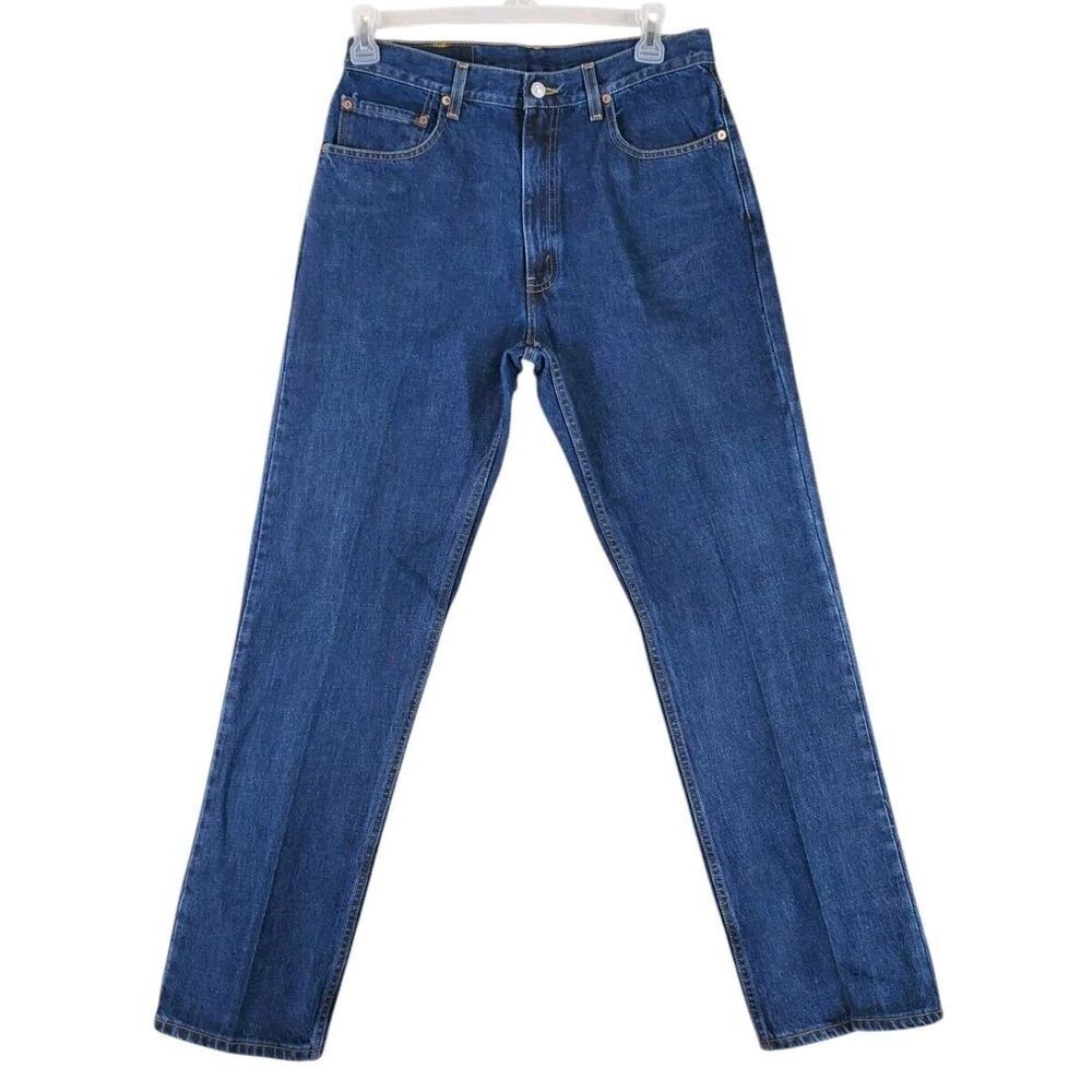 Vtg Y2K Levis 505 Blue Jeans Men 34x32 (32x33) Regular Straight Dark Wash 08/99 - Picture 13 of 13
